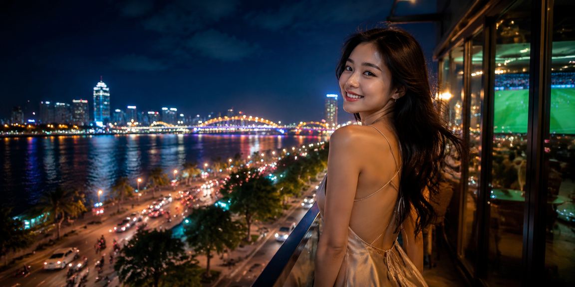 Người chơi đặt cược bóng đá trên điện thoại tại bờ biển Đà Nẵng