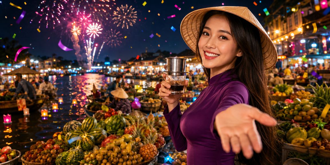 Người chơi slot jackpot trên điện thoại tại quán cà phê ven sông Mekong